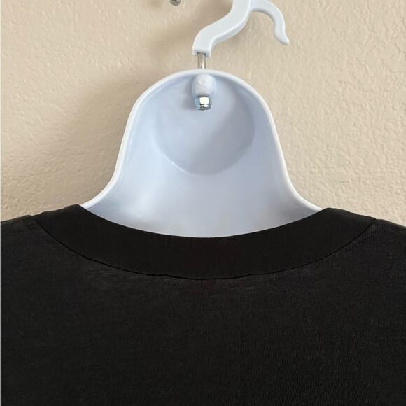 Sandro Linen Silk Black 3/4 Sleeve Top Sz 2 - Picture 5 of 7